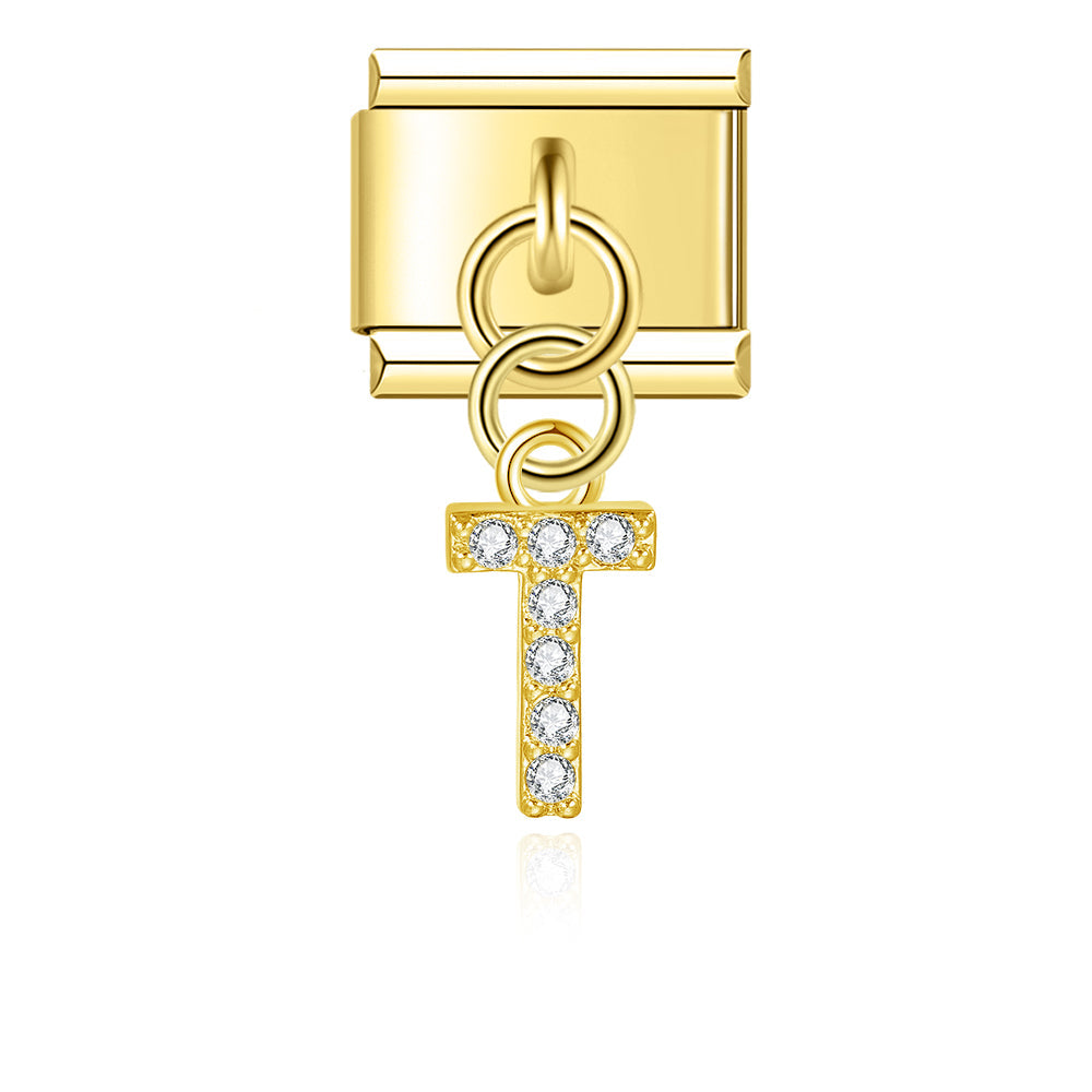 gold / silver  Letters charms  DJ2293