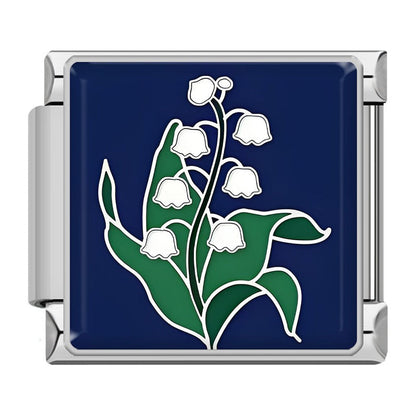 Elegant Silver Flower Italian Charms — Daisy, Rose, Hibiscus & Floral Enamel Bracelet Links