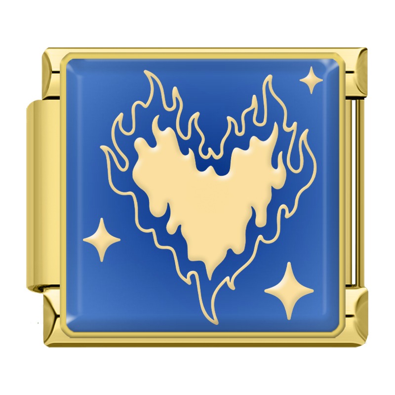 Blue starlit sky Moon Star Heart TZ168