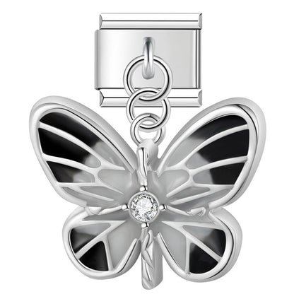 The Colourful Butterfly Dangle Charm in Gold
