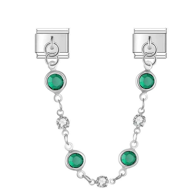 Colored Round Diamonds Chain DJ1568