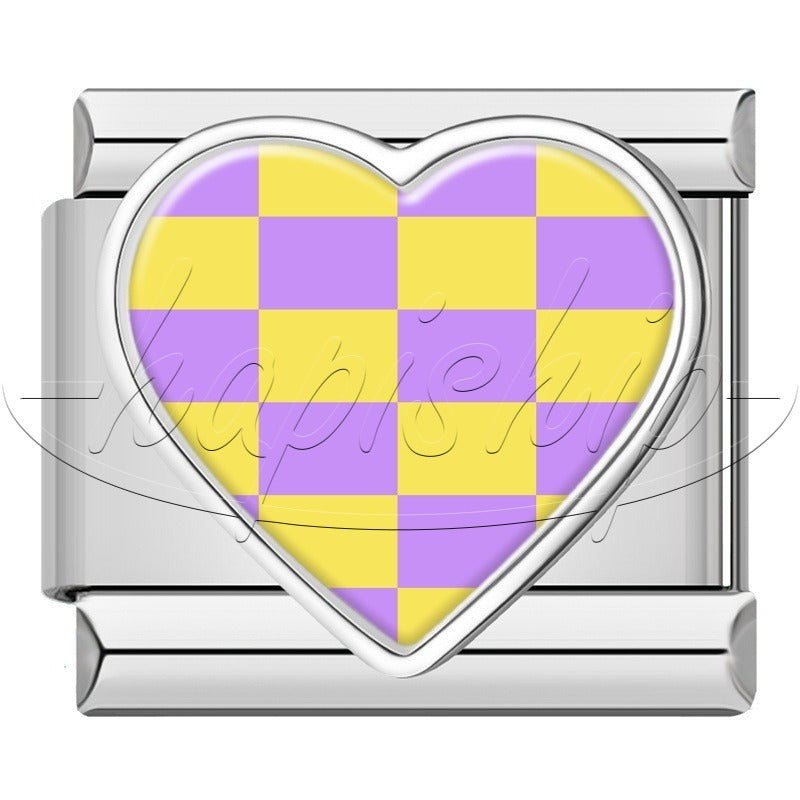 Colorful Grid Heart  TZ158