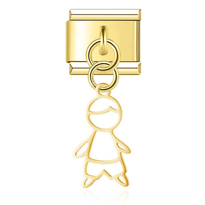 Enamel Santa Claus Dangle Charm