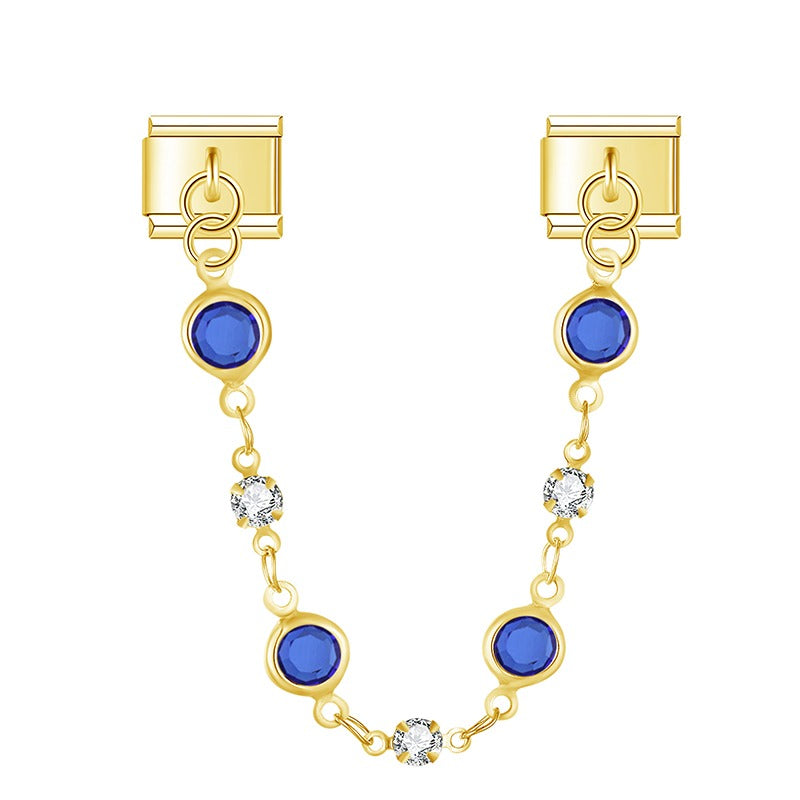 Colored Round Diamonds Chain DJ1568