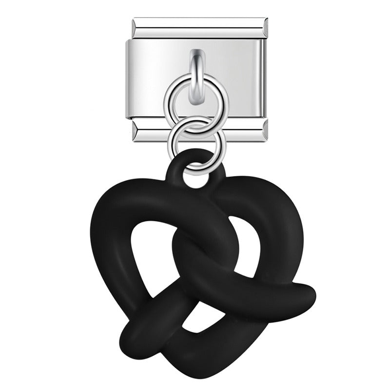 The Heart Knot Pretzel Dangle Charm in Classic & Pastel