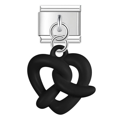 The Heart Knot Pretzel Dangle Charm in Classic & Pastel