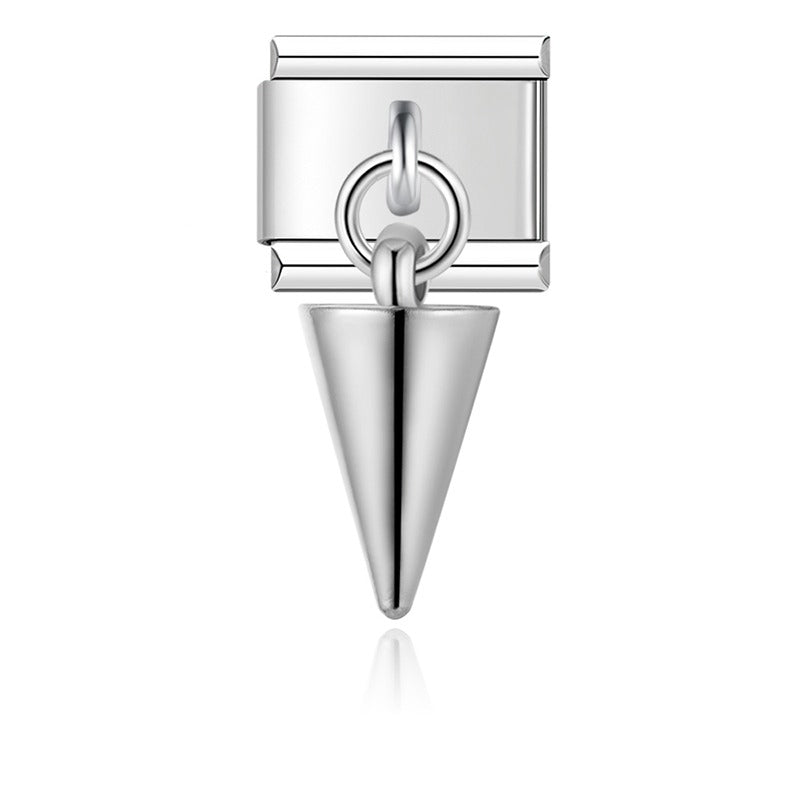 silver dangle beads charms