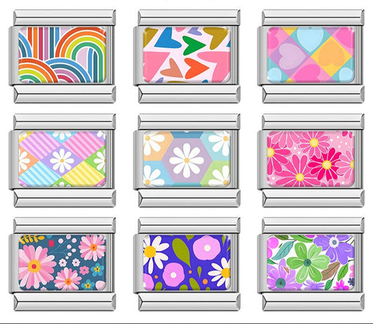 Colors Flower Heart Rainbow  TZ005