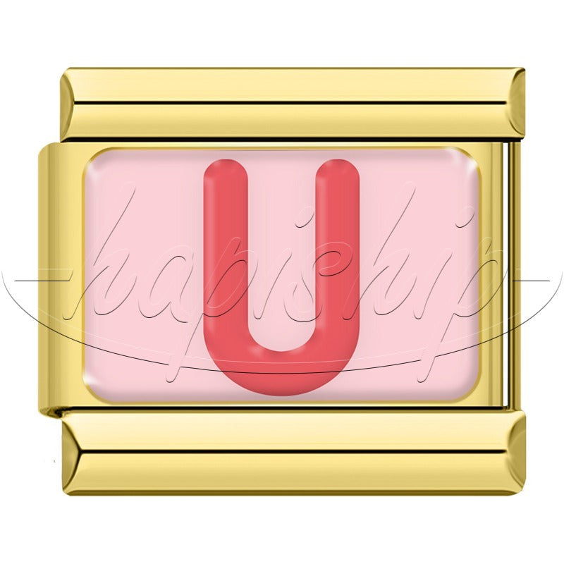 Golden Red 26 English Letters  TZ065