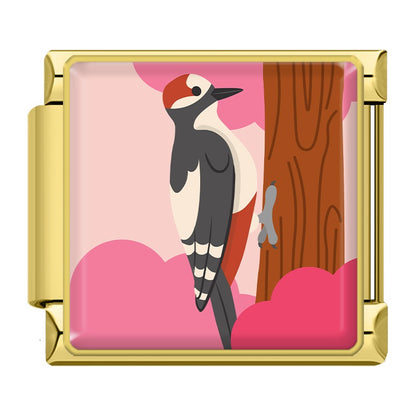 Wild Animal & Safari Wildlife Italian Charms — Penguin, Chameleon, Woodpecker & More