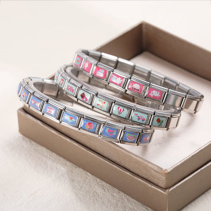 Valentine Love Silver Italian Charms