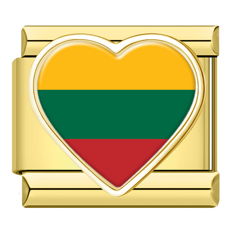 Golden Heart National Flags world