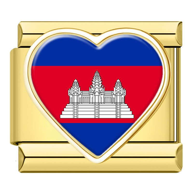 Golden Heart National Flags world