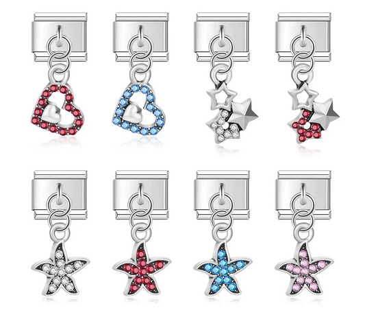 Hapiship Original Daisy Heart Star Rhinestone DJ073