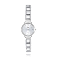 Modern Round 12 & 6 Numeral Italian Charm Watch — Minimalist Marker Watch Bracelet