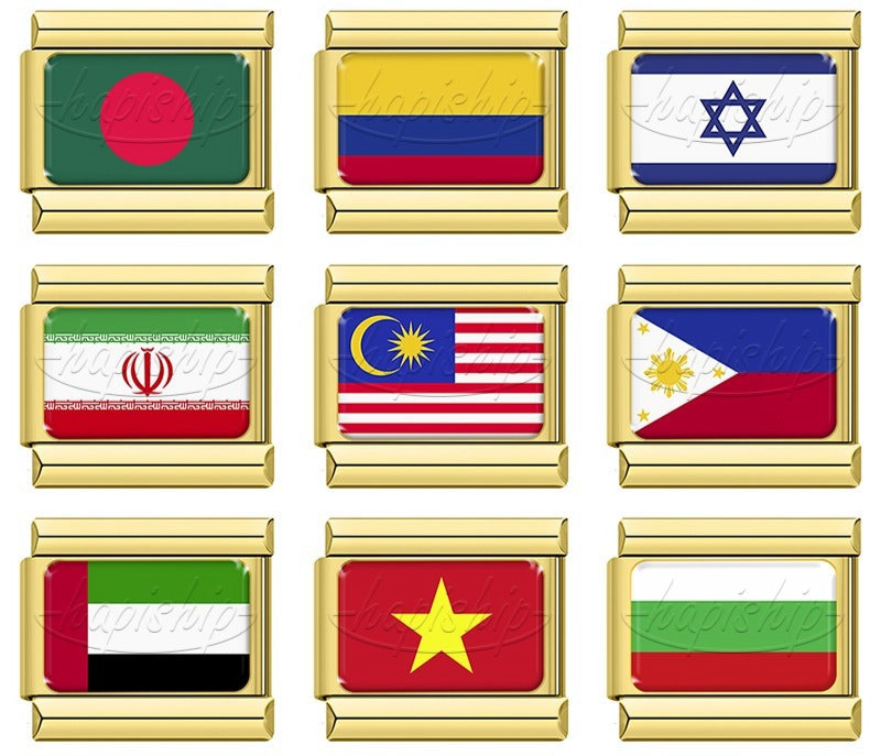 Golden Bulgaria Vietnam Israel National Flag TZ013-Gold