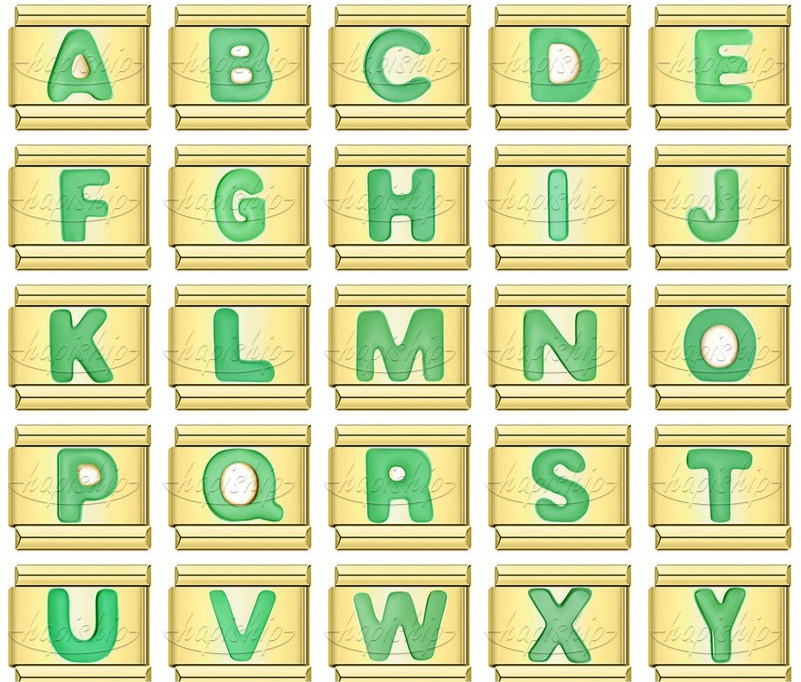 Golden Green 26 Letter DJ2024