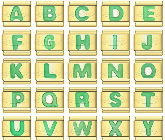 Golden Green 26 Letter DJ2024