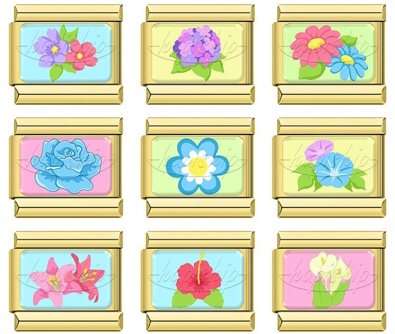 Golden Colorful Flower TZ020-Gold