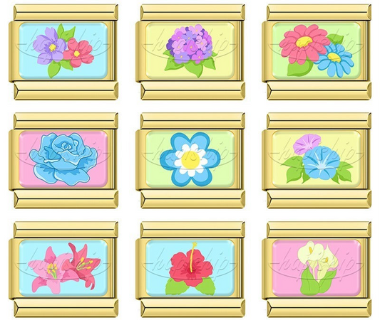 Golden Colorful Flower TZ020-Gold