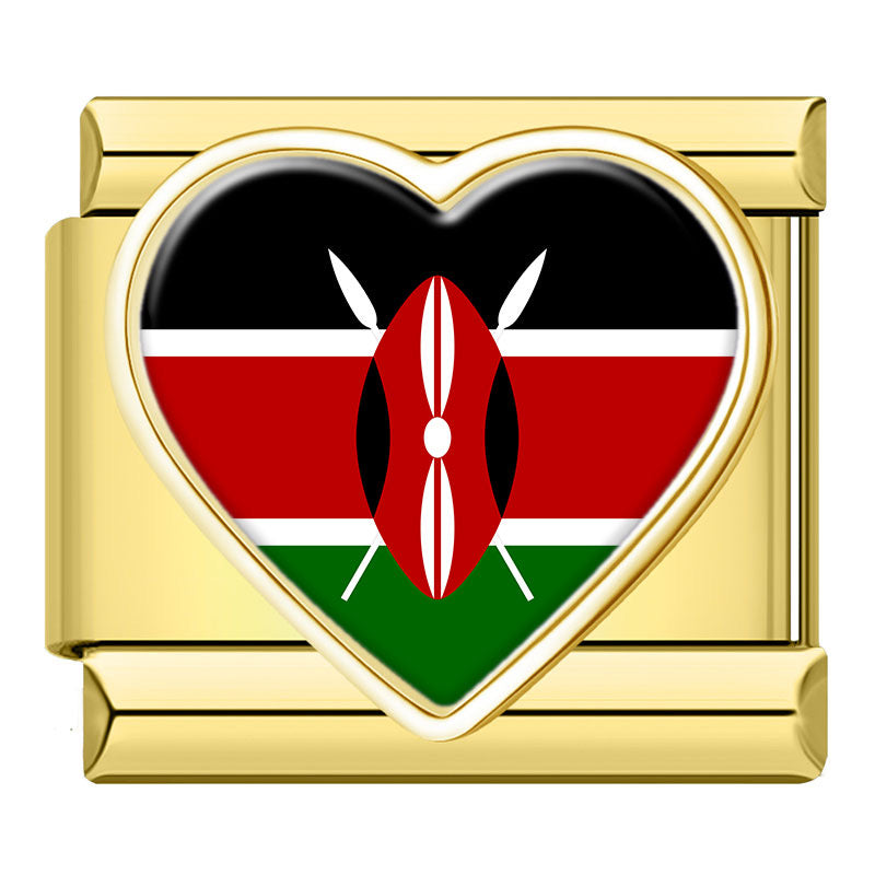 Golden Heart National Flags world