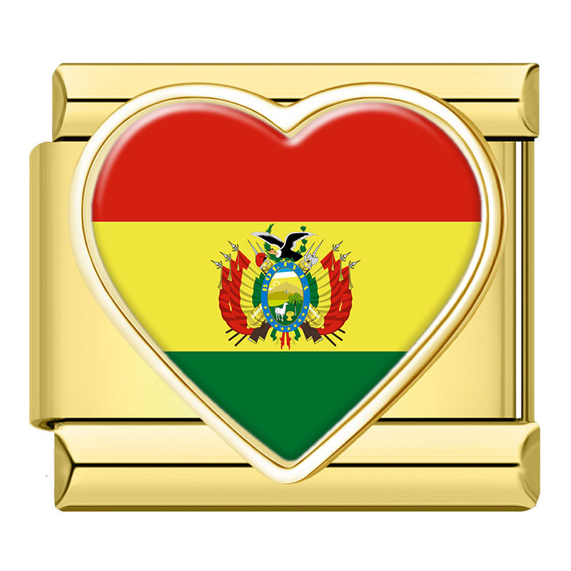 Golden Heart National Flags world