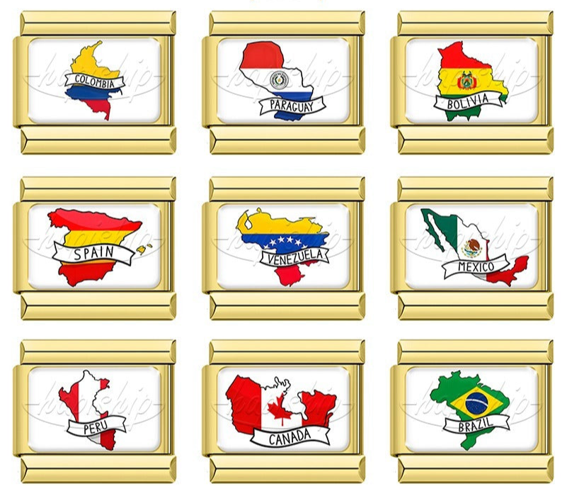 Golden National Topography Flag TZ006-Gold