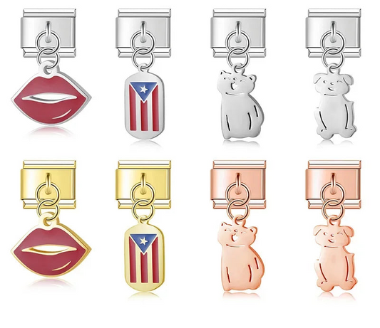 Cat Dog Lip charms