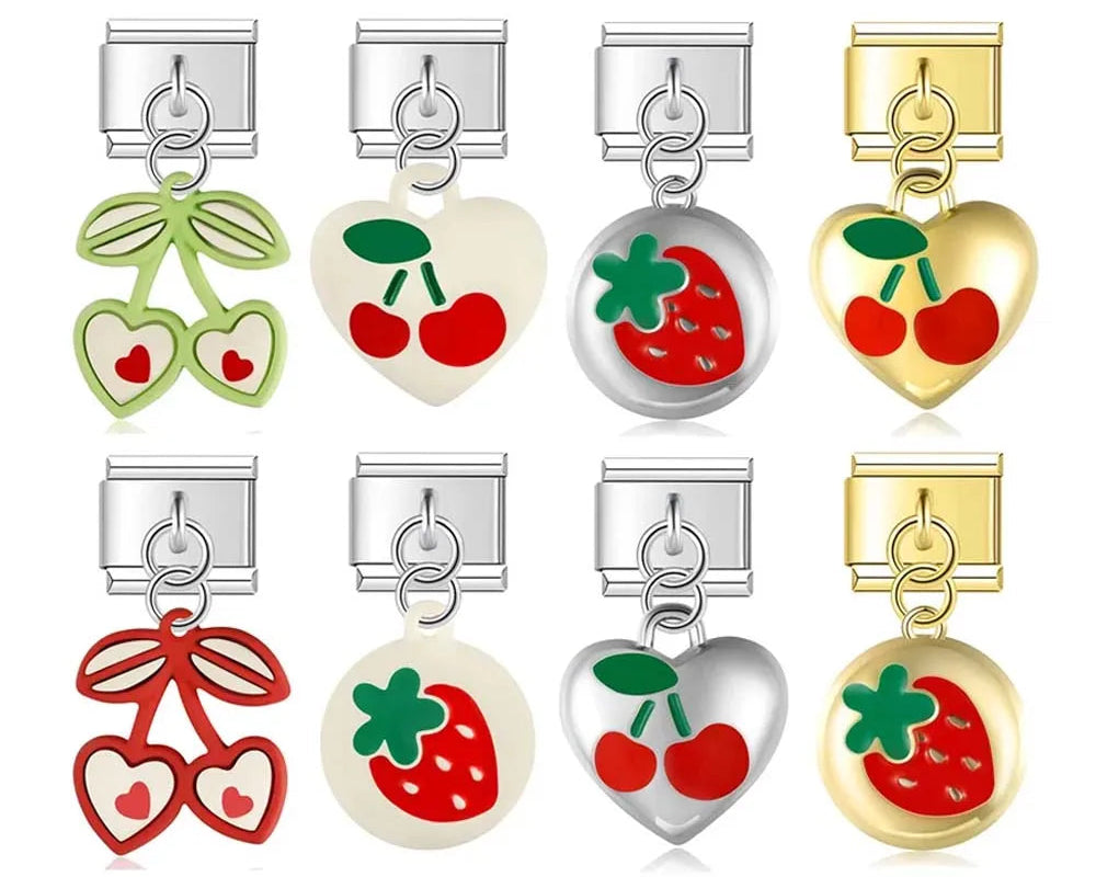 Cherries Strawberries charms