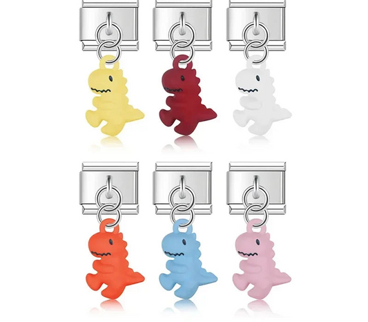 Colorful cute Dinosaur charms