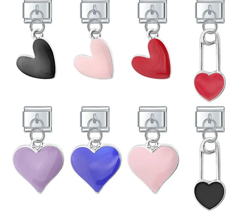 Sweet Colourful Heart Love Paper Clip