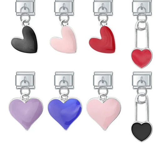 Sweet Colourful Heart Love Paper Clip