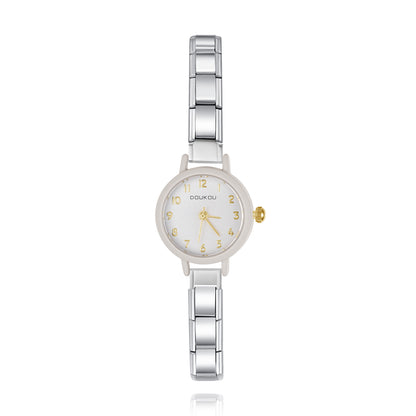 Matte Pop Colour Round Italian Charm Watch — Bold Colour Dial Watch Bracelet