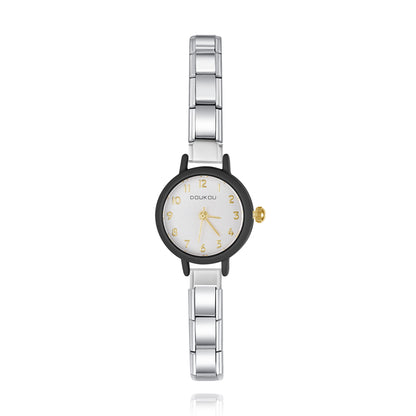 Matte Pop Colour Round Italian Charm Watch — Bold Colour Dial Watch Bracelet