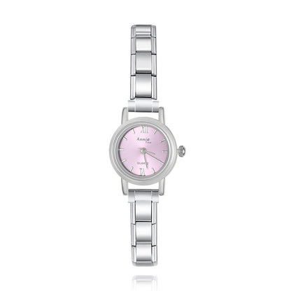 Elegant Round Watch with Roman Numeral Dial — Classic Italian Charm Watch Bracelet