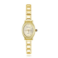 Classic Small Oval Watch — Dainty Everyday Italian Charm Watch Bracelet