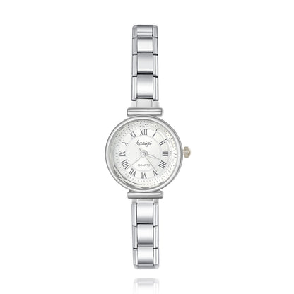 Unique Round Watch — One-of-a-Kind Italian Charm Watch Bracelet