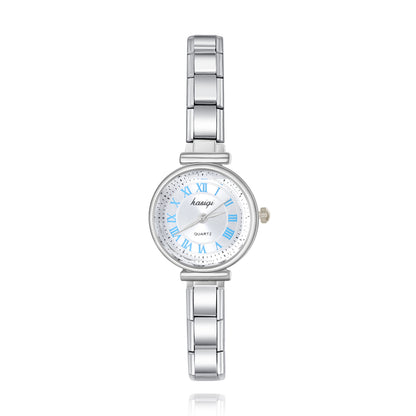 Unique Round Watch — One-of-a-Kind Italian Charm Watch Bracelet
