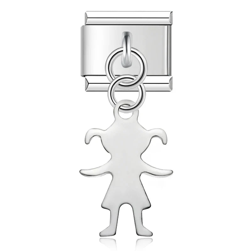 The Animal & Icon Silhouette Dangle Charm in Silver