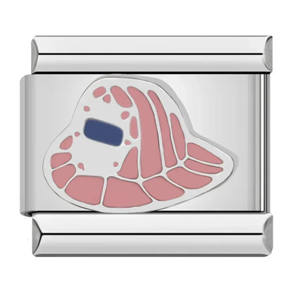 Heart, Hat, Teacup, Elephant & Dragonfly Italian Charms — Whimsical Bracelet Links