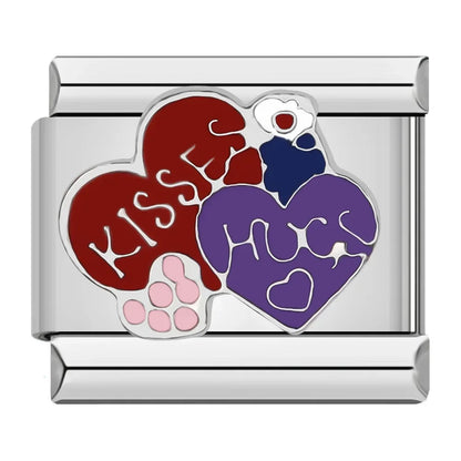 Heart, Hat, Teacup, Elephant & Dragonfly Italian Charms — Whimsical Bracelet Links