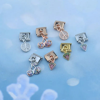 The Cherry, Watermelon, Key & Dazzling Dangle Charm