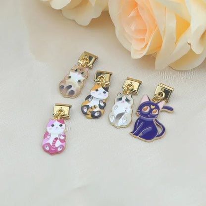 The Golden Cute Cat Dangle Charm