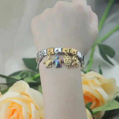 Enamel Hamsa Hand & Protection Dangle Charm for Charm Bracelets