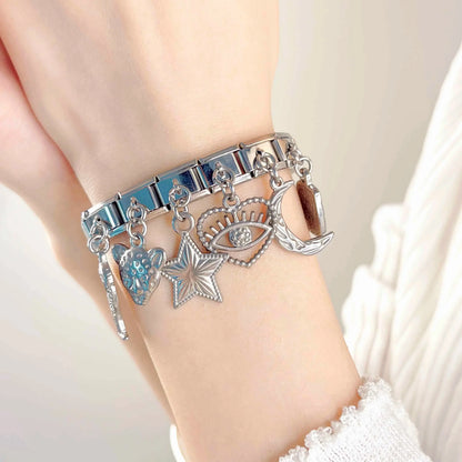 Wing, Star, Owl, Moon & Heart Silver Dangle Italian Charms — Celestial & Nature Silver Dangle Links