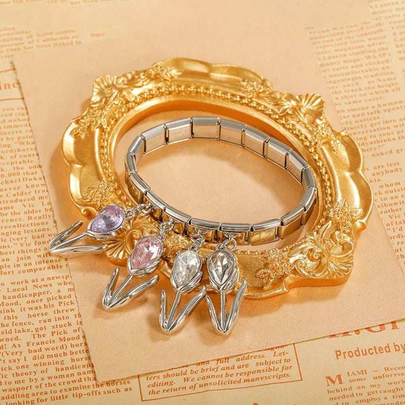 Sell Romantic Tulip Flower Shiny DJ757