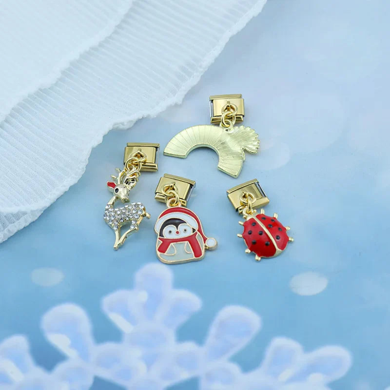 Flower Eye Mouse Rainbow Ladybug charms