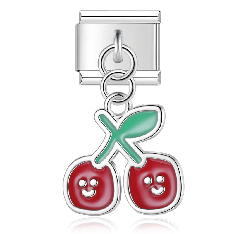 funny Bear Flower Cherry Tulip Heart Bowknot charms