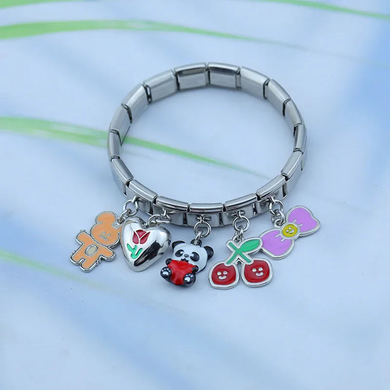 funny Bear Flower Cherry Tulip Heart Bowknot charms