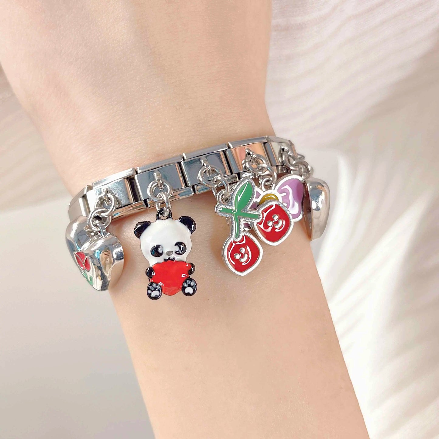 funny Bear Flower Cherry Tulip Heart Bowknot charms